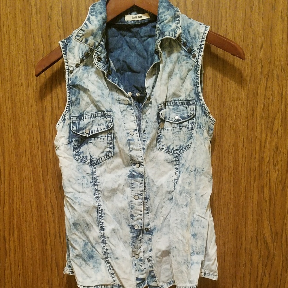 💙Stonewash Jeans Top💙